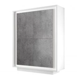 LC Spa Buffet haut Forenza - Imitation béton / Blanc