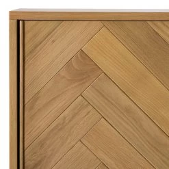 Ars manufacti Commode haute Dharai - Placage en bois véritable / Métal - Chêne / Argenté -Buffets hauts Soldes 1000117156 180802 08243707 GALLERYIMAGES P000000001000117156