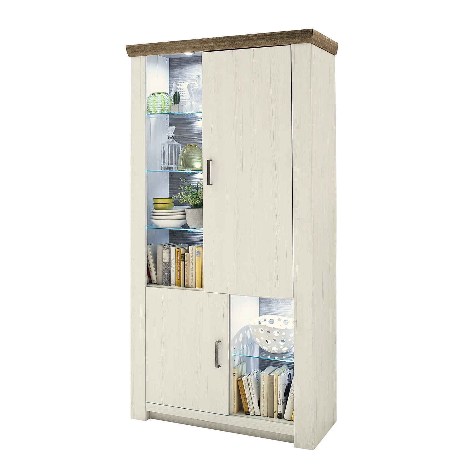 Ridgevalley Buffet haut Pontile II - Imitation pin Aurélio / Imitation chêne Nelson - Hauteur : 210 cm 1 Ridgevalley Buffet haut Pontile II - Imitation pin Aurélio / Imitation chêne Nelson - Hauteur : 210 cm