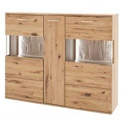 Naturoo Buffet haut Ristiina I - Partiellement en chêne massif - Chêne Bianco / Imitation chêne Bianco