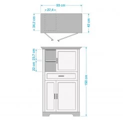 Ridgevalley Buffet haut Jasmund I - Blanc 7 Ridgevalley Buffet haut Jasmund I - Blanc -Buffets hauts Soldes 1000136063 190405 14520600027 GALLERYIMAGES P000000001000136063