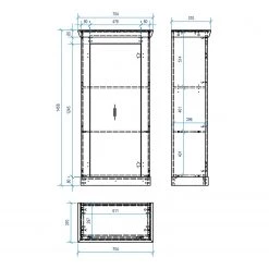 Ridgevalley Buffet haut Lewk II - Imitation pin blanc / Imitation pin -Buffets hauts Soldes 1000136077 181219 14223800056 GALLERYIMAGES P000000001000136077