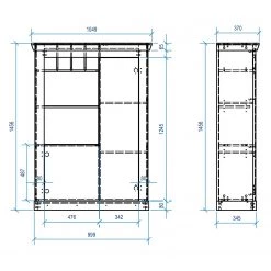 Ridgevalley Buffet haut Lewk III - Imitation pin blanc / Imitation pin -Buffets hauts Soldes 1000136092 181219 14224000104 GALLERYIMAGES P000000001000136092