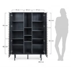 Norrwood Buffet haut Kipra - Noyer contreplaqué - Graphite -Buffets hauts Soldes 1000150233 181214 16440300090 GALLERYIMAGES P000000001000150233