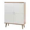 Norrwood Buffet Gyland - Blanc matt / Imitation chêne Riviera