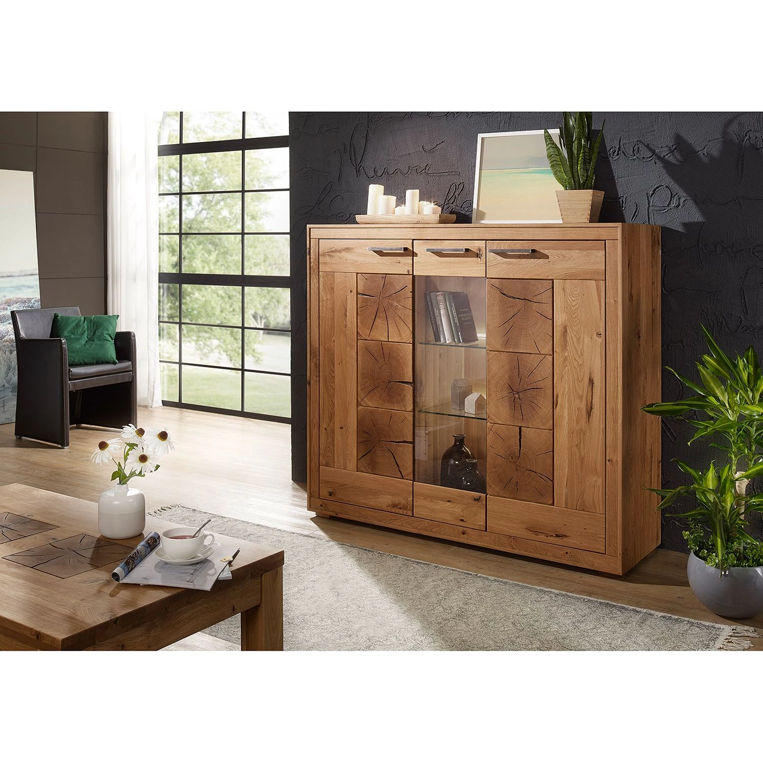 Naturoo Buffet Darley II - Chêne sauvage massif 2 Naturoo Buffet Darley II - Chêne sauvage massif – Image 2