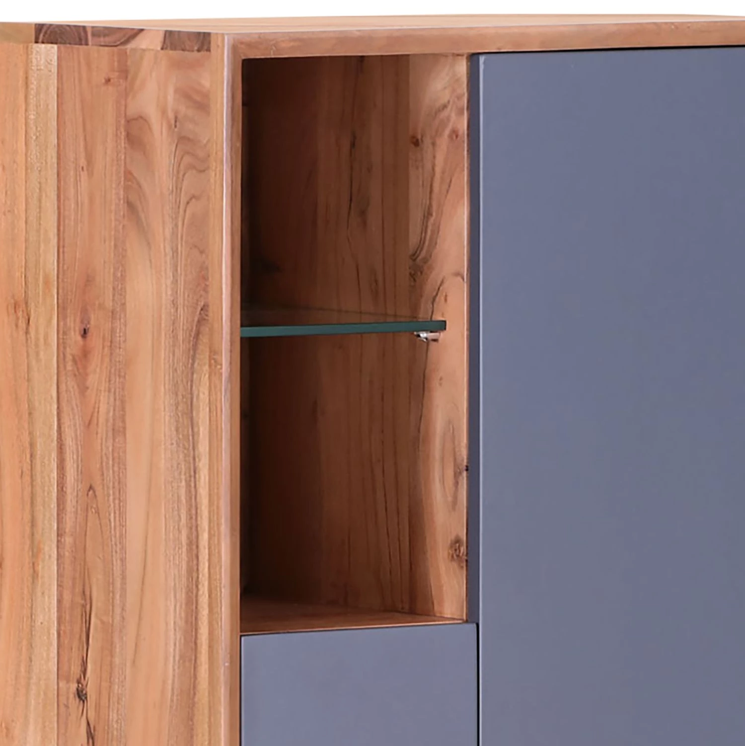 Naturoo Buffet haut Kadena I - Partiellement en acacia massif - Anthracite / Acacia naturel 3 Naturoo Buffet haut Kadena I - Partiellement en acacia massif - Anthracite / Acacia naturel – Image 3