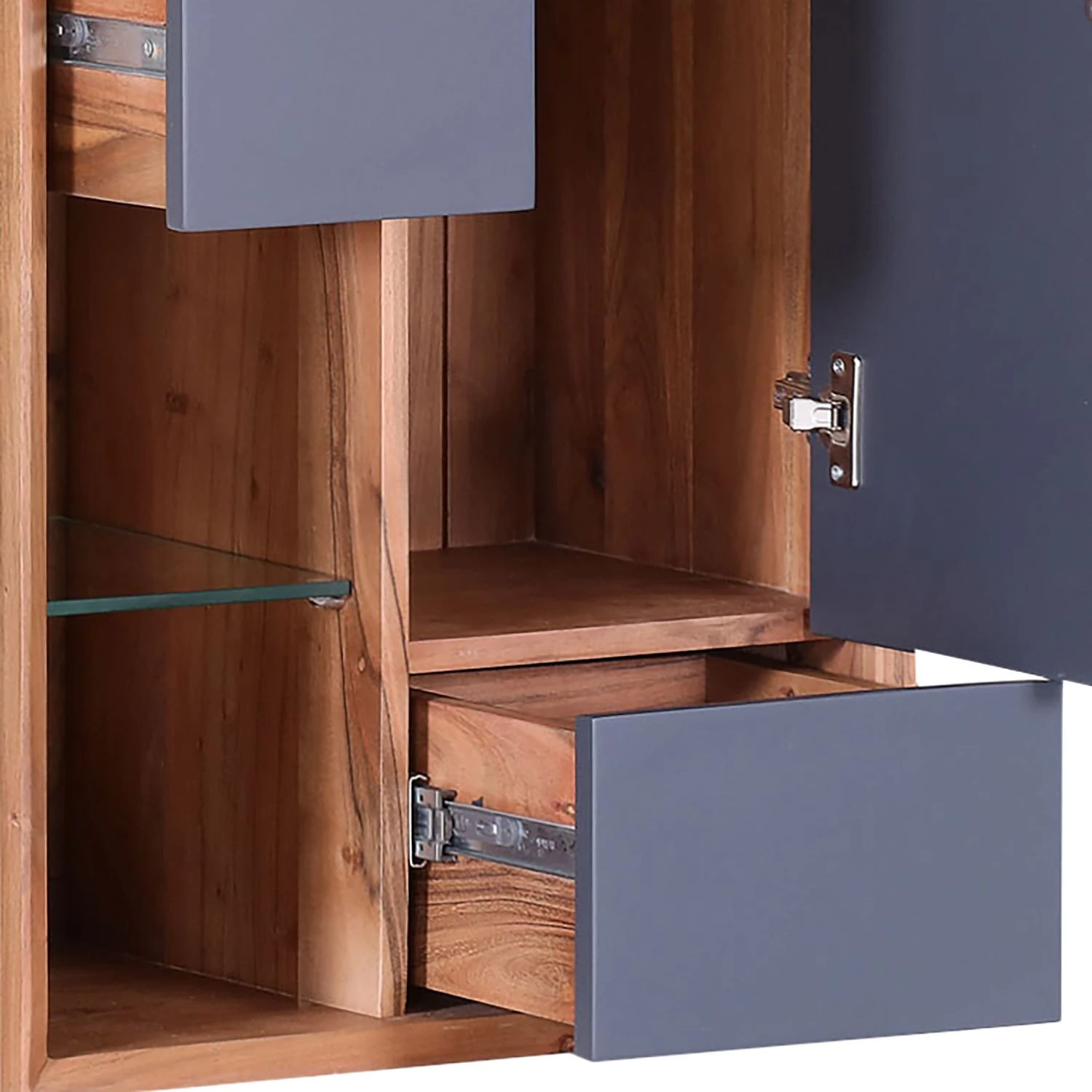 Naturoo Buffet haut Kadena I - Partiellement en acacia massif - Anthracite / Acacia naturel 4 Naturoo Buffet haut Kadena I - Partiellement en acacia massif - Anthracite / Acacia naturel – Image 4