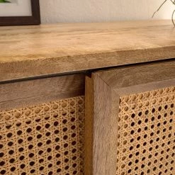 Ars manufacti Buffet haut Vina - Manguier massif / Rotin - Manguier / Noir -Buffets hauts Soldes 1000178071 200324 13412500004 DETAILS P000000001000178071