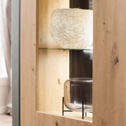 Loftscape Buffet haut Buena - Imitation planches de chêne / Anthracite -Buffets hauts Soldes 1000207347 200317 14282100026 DETAILS P000000001000207347