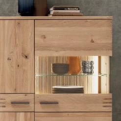 Loftscape Buffet haut Salvo - Partiellement en chêne massif - Planches de chêne Bianco / Gris -Buffets hauts Soldes 1000207367 200317 14300300161 DETAILS P000000001000207367