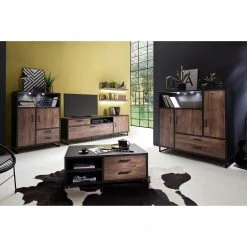 Red Living Buffet haut Hixson - Imitation chêne de tonneau / Noir -Buffets hauts Soldes 1000209072 200402 14351900090 MOOD DETAILS P000000001000209072 mood