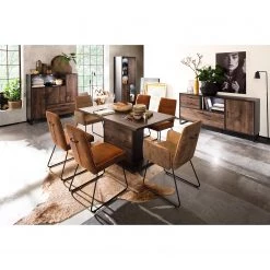 Red Living Buffet haut Hixson - Imitation chêne de tonneau / Noir -Buffets hauts Soldes 1000209072 200402 14352000091 MOOD DETAILS P000000001000209072 mood