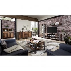 Red Living Buffet haut Blackpool I - Avec éclairage - Imitation bois recyclé / Gris -Buffets hauts Soldes 1000209806 210331 08331200004 MOOD DETAILS P000000001000209806 mood