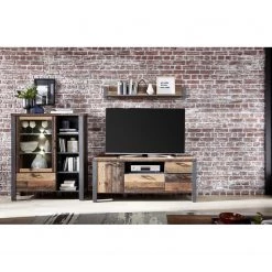 Red Living Buffet haut Blackpool II - Avec éclairage - Imitation bois recyclé / Gris -Buffets hauts Soldes 1000209807 210331 08331500005 MOOD DETAILS P000000001000209807 mood