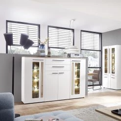 Red Living Buffet haut Parolin - Avec éclairage - Blanc -Buffets hauts Soldes 1000212344 200507 14285500084 MOOD DETAILS P000000001000212344 mood