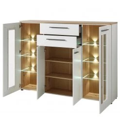 Red Living Buffet haut Parolin - Avec éclairage - Blanc -Buffets hauts Soldes 1000212344 200507 14290000086 DETAILS P000000001000212344