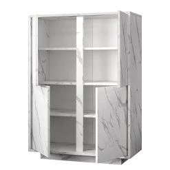 LC Spa Buffet haut Carrara - Imitation marbre blanc -Buffets hauts Soldes 1000216296 200630 09125300060 DETAILS P000000001000216296