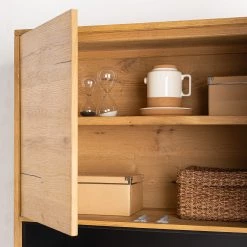 Studio Copenhagen Buffet haut Flox - Placage en bois véritable / Métal -Chêne / Noir 27 Studio Copenhagen Buffet haut Flox - Placage en bois véritable / Métal -Chêne / Noir -Buffets hauts Soldes 1000218128 211020 14273900050 DETAILS P000000001000218128