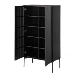 Studio Copenhagen Buffet haut Dowland - Placage en bois véritable - Chêne / Noir -Buffets hauts Soldes 1000218356 210303 06475100002 DETAILS P000000001000218356