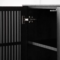 Studio Copenhagen Buffet haut Dowland - Placage en bois véritable - Chêne / Noir -Buffets hauts Soldes 1000218356 210303 06480300009 DETAILS P000000001000218356