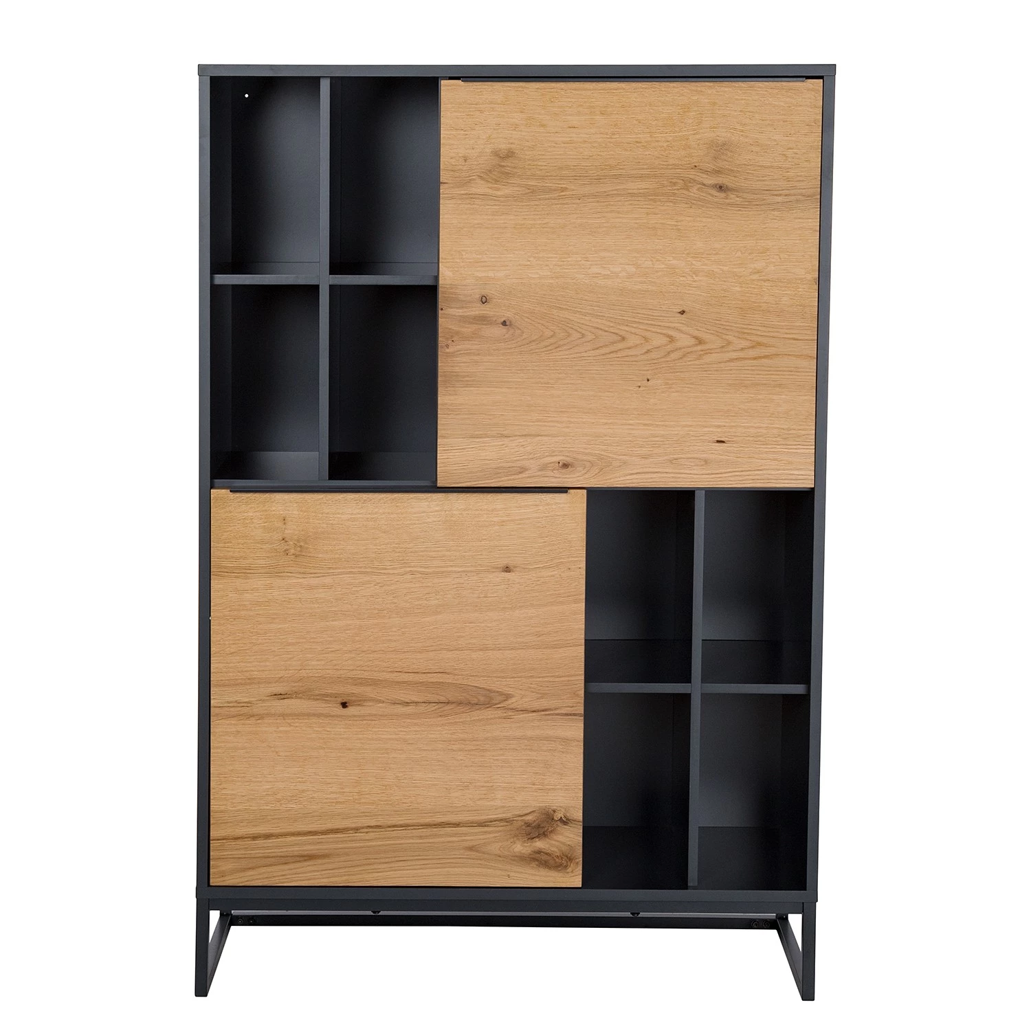 Red Living Buffet haut Barview - Placage en chêne - Chêne / Anthracite 8 Red Living Buffet haut Barview - Placage en chêne - Chêne / Anthracite – Image 8