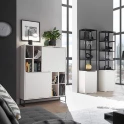 Fredriks Buffet haut White Hall - Blanc mat / Noir -Buffets hauts Soldes 1000218378 210929 094929000021 MOOD DETAILS P000000001000218378 mood