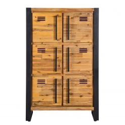 Ars manufacti Buffet haut Urban Industry I - Partiellement en acacia massif / Métal - Acacia / Noir -Buffets hauts Soldes 1000224212 220729 030 DETAILS P000000001000224212