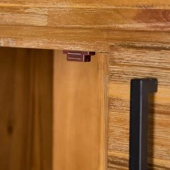 Ars manufacti Buffet haut Urban Industry I - Partiellement en acacia massif / Métal - Acacia / Noir -Buffets hauts Soldes 1000224212 220729 060 DETAILS P000000001000224212