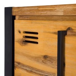 Ars manufacti Buffet haut Urban Industry I - Partiellement en acacia massif / Métal - Acacia / Noir -Buffets hauts Soldes 1000224212 220729 065 DETAILS P000000001000224212