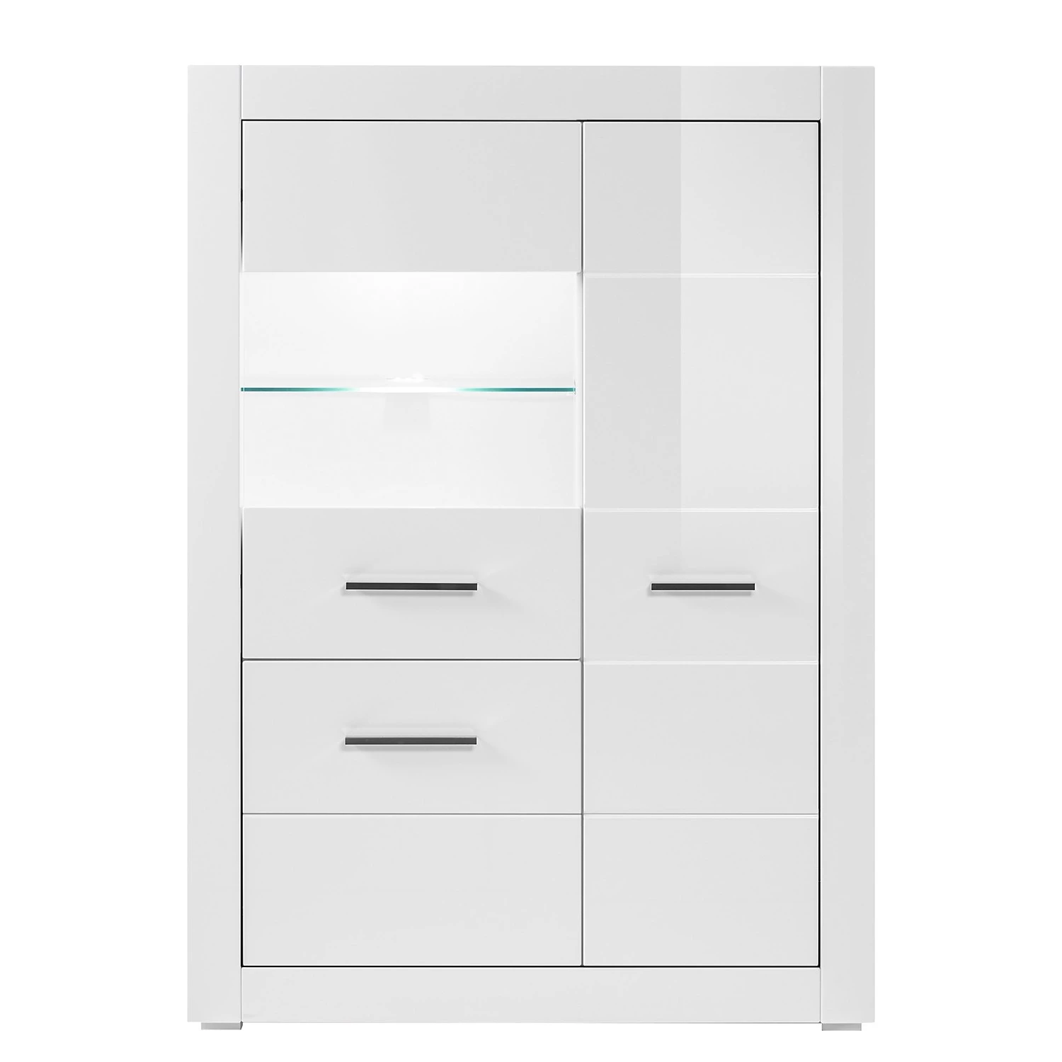 Loftscape Buffet haut Bricktown I - Blanc brillant / Blanc mat 4 Loftscape Buffet haut Bricktown I - Blanc brillant / Blanc mat – Image 4