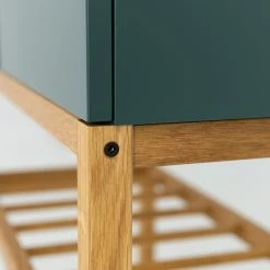 Tenzo Buffet haut Scoop - Partiellement en chêne massif - Vert foncé -Buffets hauts Soldes 1000226376 201006 12073600079 DETAILS P000000001000226376