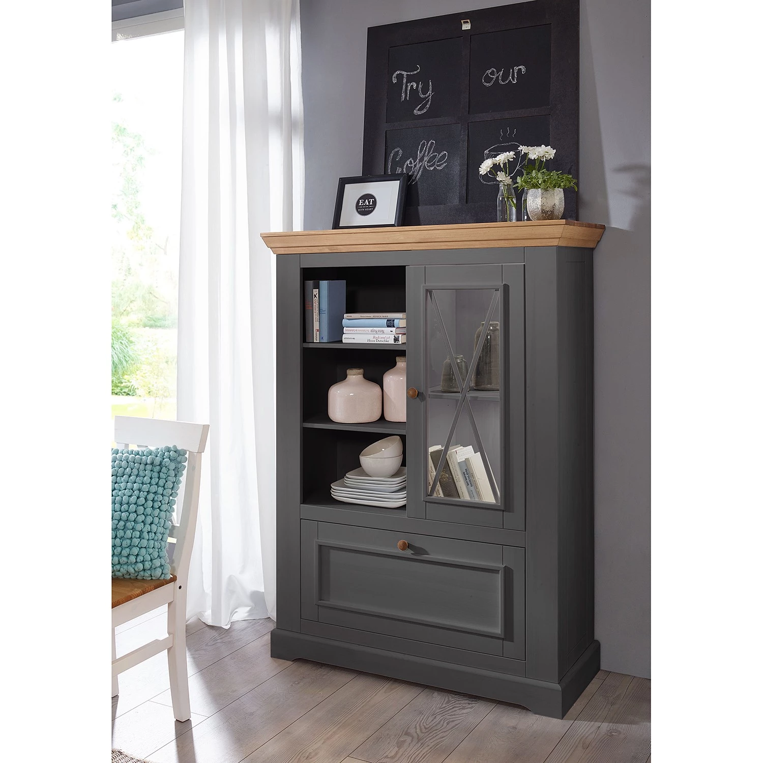 Maison Belfort Commode haute Ummanz II - Pin gris 2 Maison Belfort Commode haute Ummanz II - Pin gris – Image 2