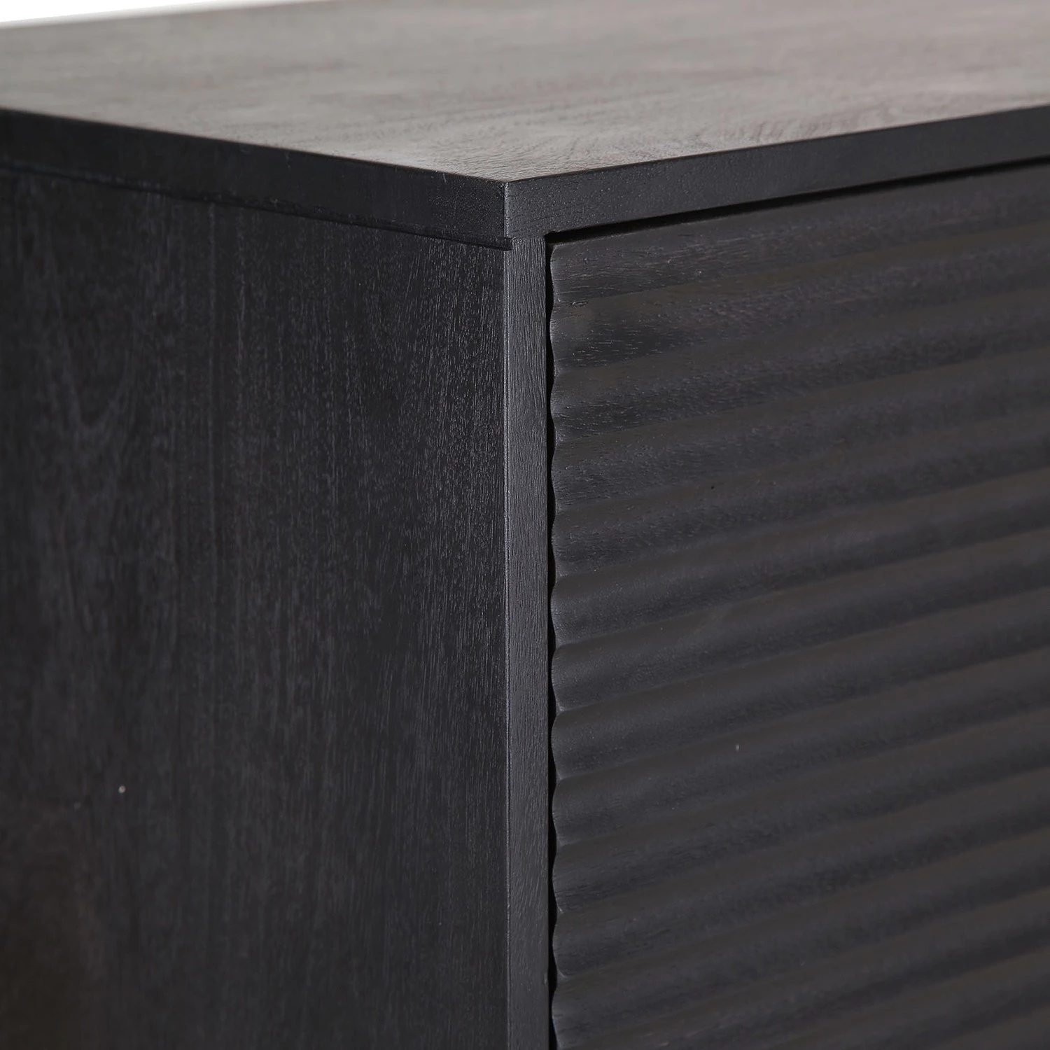 Red Living Buffet haut Soyons - Acacia massif / Métal - Noir / Doré 6 Red Living Buffet haut Soyons - Acacia massif / Métal - Noir / Doré – Image 6