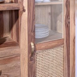 Naturoo Buffet haut Rodern - Sheesham massif / Cannage -Buffets hauts Soldes 1000239497 210108 13370300048 DETAILS P000000001000239497