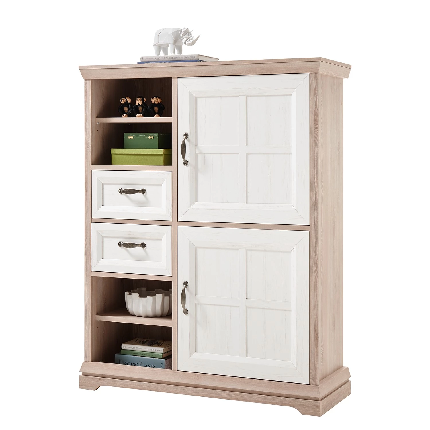 Ridgevalley Buffet haut Avene I - Blanc / Imitation pin 1 Ridgevalley Buffet haut Avene I - Blanc / Imitation pin