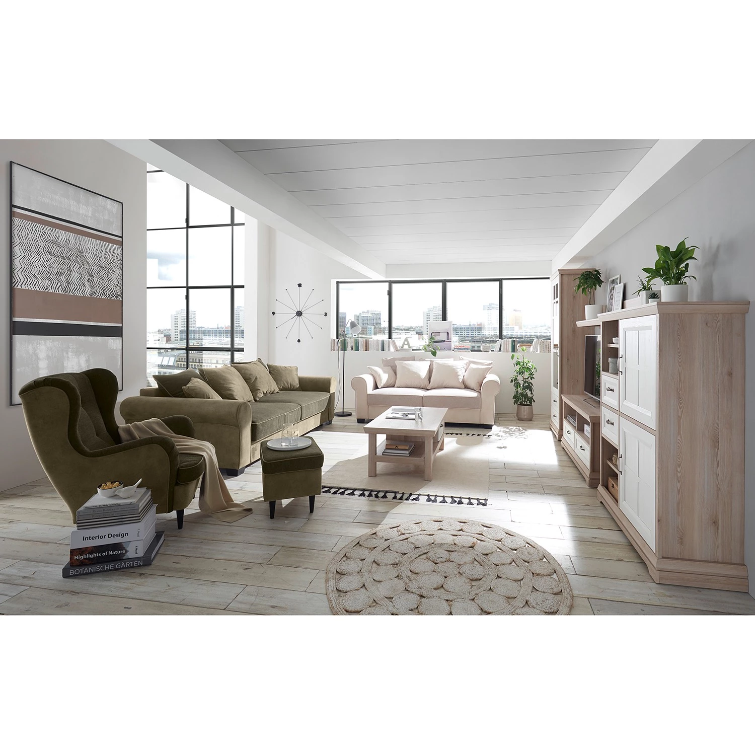 Ridgevalley Buffet haut Avene I - Blanc / Imitation pin 5 Ridgevalley Buffet haut Avene I - Blanc / Imitation pin – Image 5