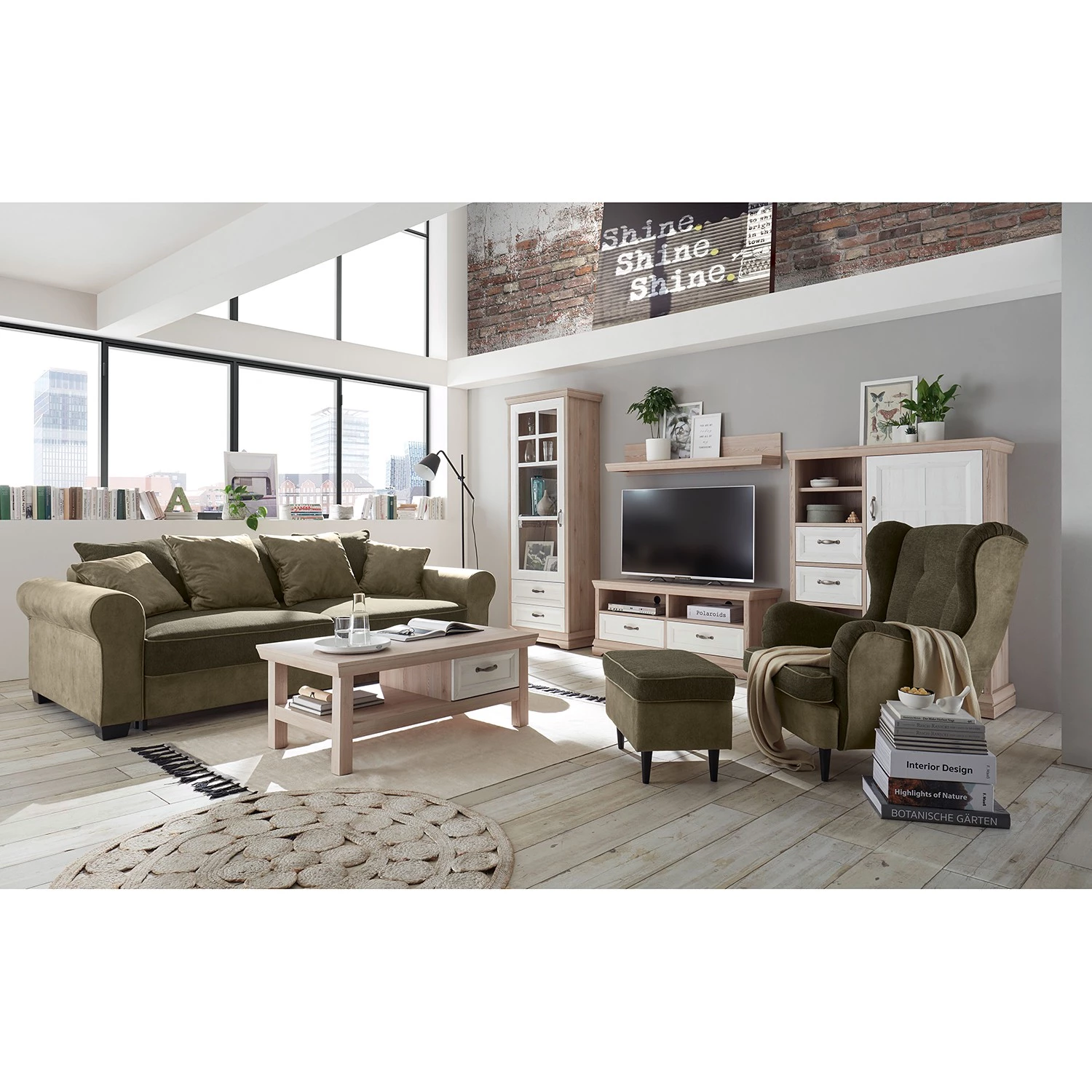 Ridgevalley Buffet haut Avene I - Blanc / Imitation pin 6 Ridgevalley Buffet haut Avene I - Blanc / Imitation pin – Image 6