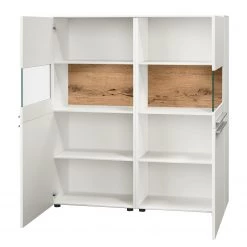 GWINNER Buffet haut Bellano - Placage en bois véritable - Mat blanc / Chêne de poutre - Sans éclairage 6 GWINNER Buffet haut Bellano - Placage en bois véritable - Mat blanc / Chêne de poutre - Sans éclairage -Buffets hauts Soldes 1000254980 210511 10461300328 DETAILS P000000001000254980