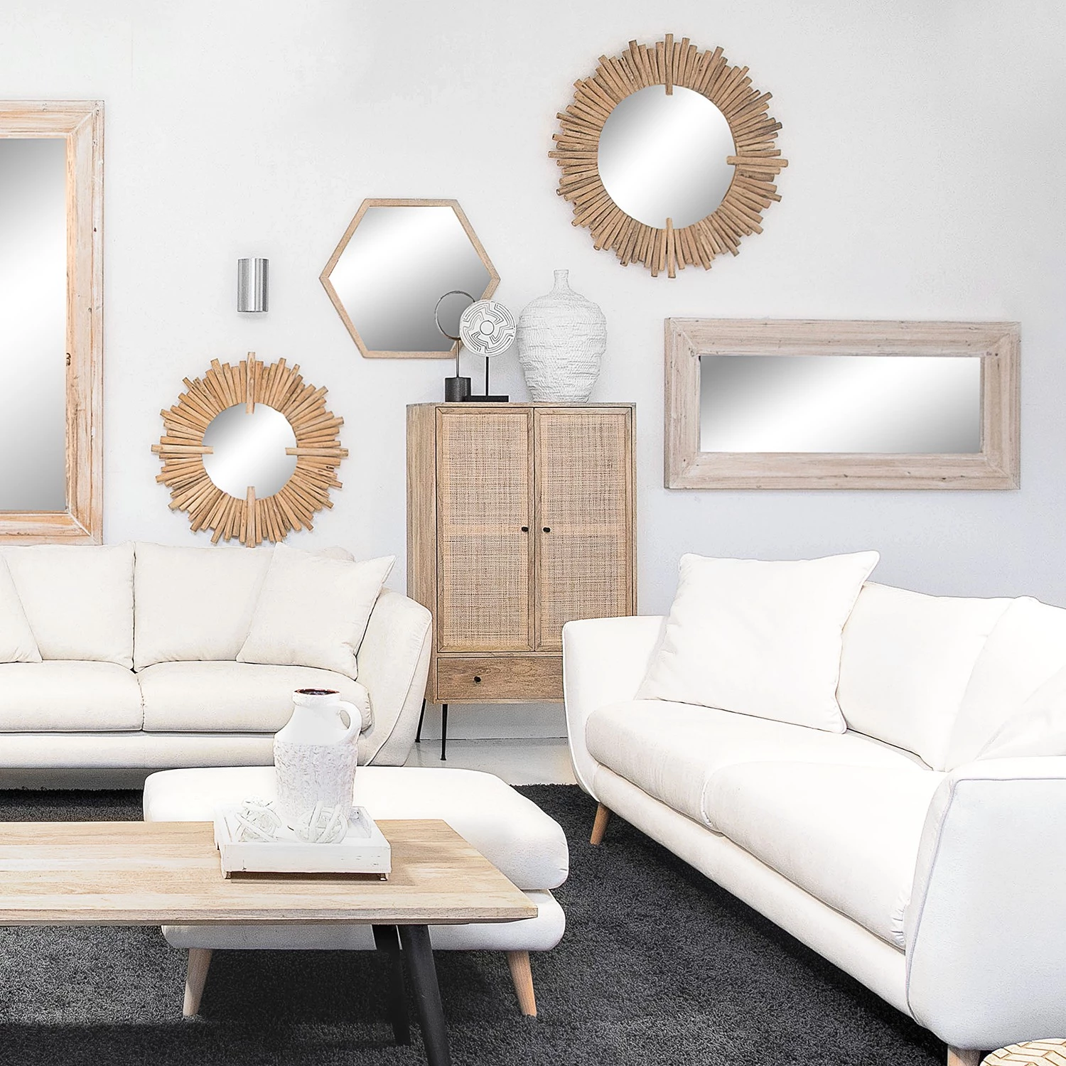 Naturoo Buffet haut Maardu - Rotin / Manguier massif - Beige / Manguier 2 Naturoo Buffet haut Maardu - Rotin / Manguier massif - Beige / Manguier – Image 2