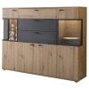 Red Living Buffet haut Ambato I - Imitation chêne Artisan