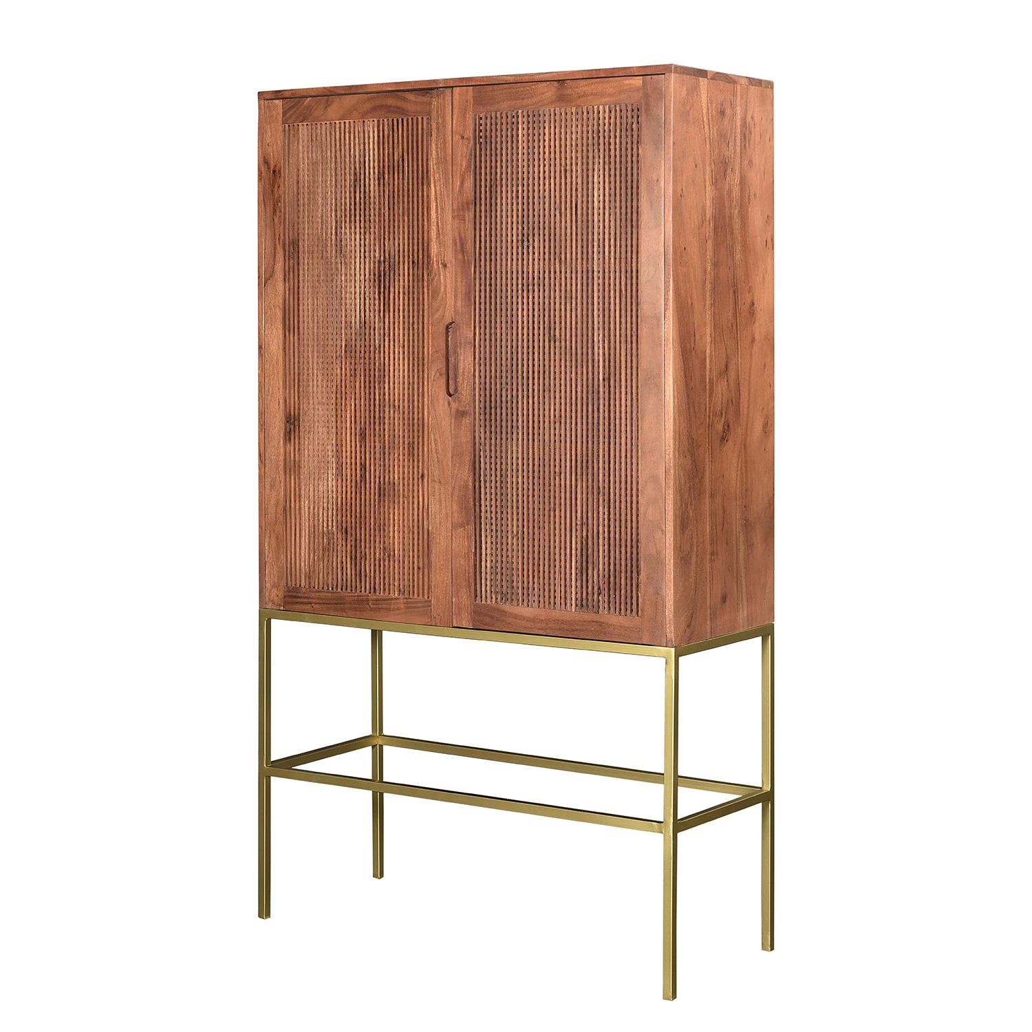 Jack & Alice Buffet haut Puyo - Acacia massif / Métal - Acacia / Doré 1 Jack & Alice Buffet haut Puyo - Acacia massif / Métal - Acacia / Doré