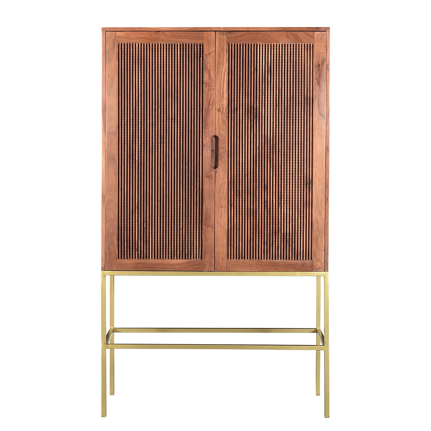 Jack & Alice Buffet haut Puyo - Acacia massif / Métal - Acacia / Doré 2 Jack & Alice Buffet haut Puyo - Acacia massif / Métal - Acacia / Doré – Image 2