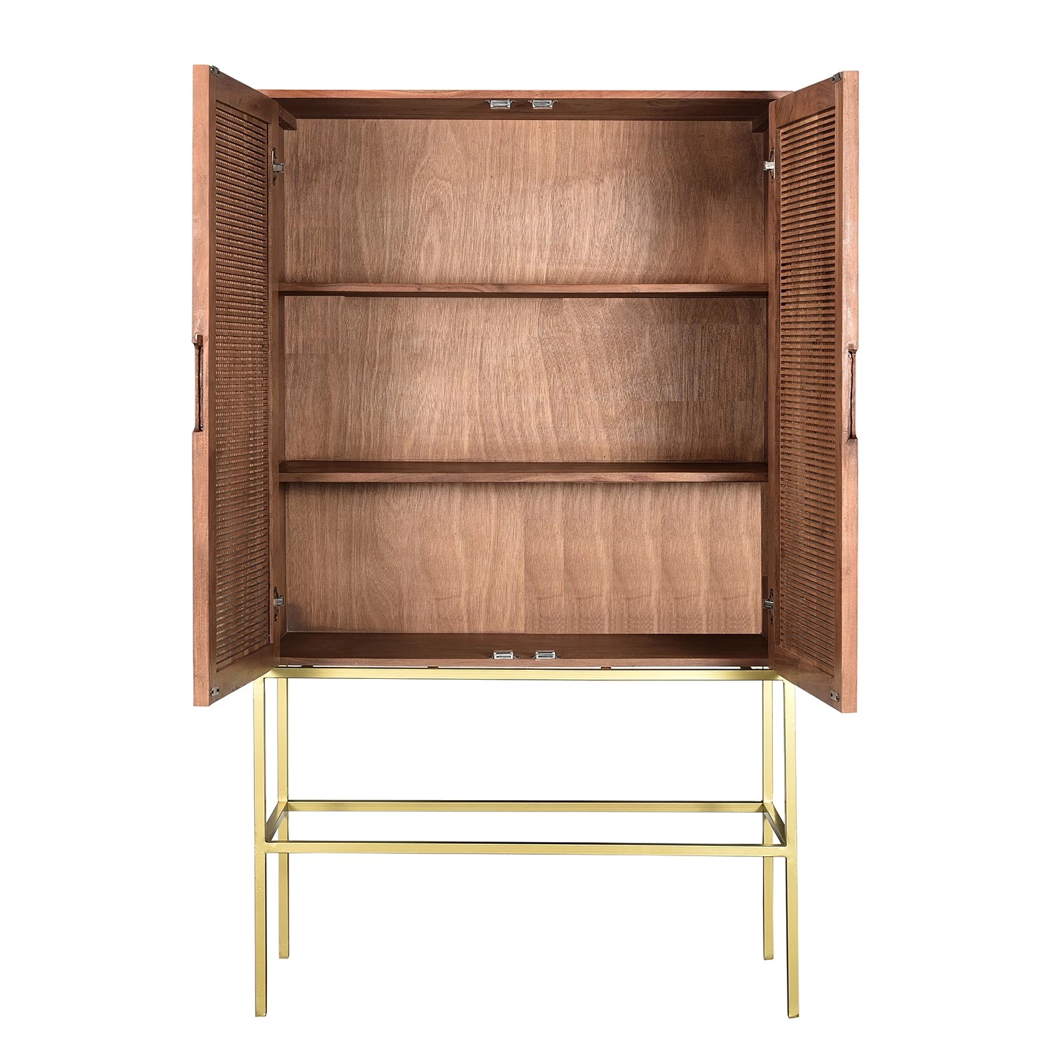 Jack & Alice Buffet haut Puyo - Acacia massif / Métal - Acacia / Doré 3 Jack & Alice Buffet haut Puyo - Acacia massif / Métal - Acacia / Doré – Image 3