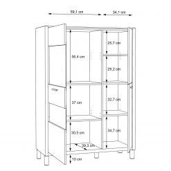 Norrwood Buffet haut Boyd III - Blanc / Imitation chêne 20 Norrwood Buffet haut Boyd III - Blanc / Imitation chêne -Buffets hauts Soldes 1000270229 210609 06155500132 SKETCH DETAILS P000000001000270229 sketch