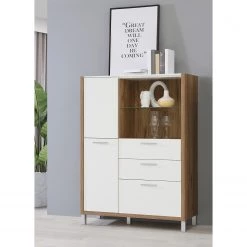 Norrwood Buffet haut Boyd II - Blanc / Imitation chêne 13 Norrwood Buffet haut Boyd II - Blanc / Imitation chêne -Buffets hauts Soldes 1000270241 210609 06160100223 MOOD DETAILS P000000001000270241 mood