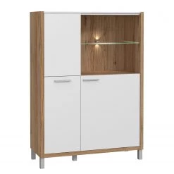 Norrwood Buffet haut Boyd I - Blanc / Imitation chêne