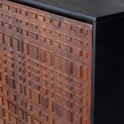 Red Living Buffet haut Dynk - Sheesham massif - Sheesham / Noir -Buffets hauts Soldes 1000275669 210630 12481500312 DETAILS P000000001000275669