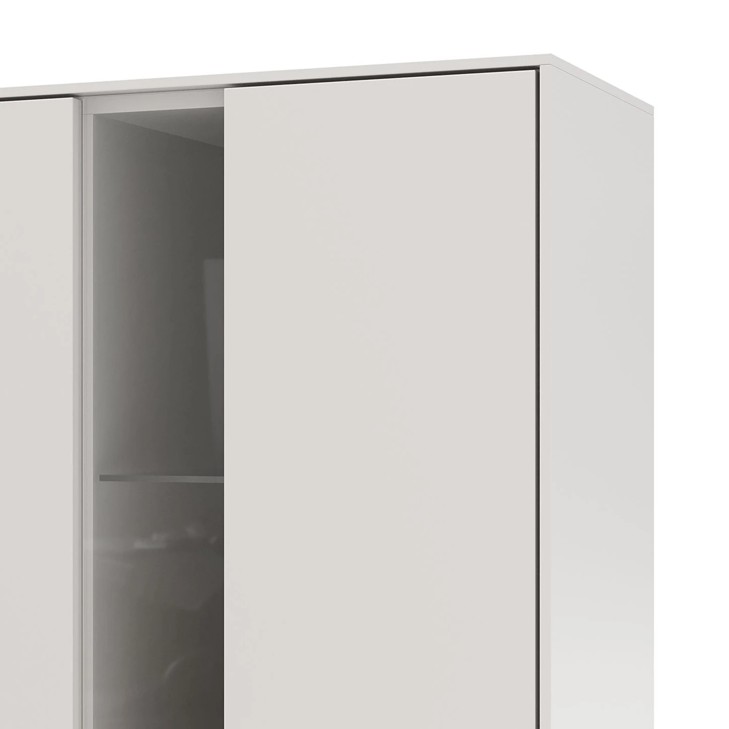 GWINNER Buffet haut Calea II - Blanc mat / Chêne - Sans éclairage 4 GWINNER Buffet haut Calea II - Blanc mat / Chêne - Sans éclairage – Image 4