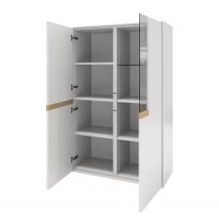 GWINNER Buffet haut Calea II - Blanc mat / Chêne - Sans éclairage 7 GWINNER Buffet haut Calea II - Blanc mat / Chêne - Sans éclairage -Buffets hauts Soldes 1000285836 220428 030 DETAILS P000000001000285836